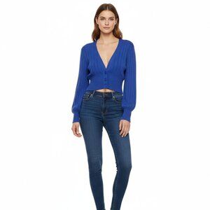 Aritzia Wilfred Ribbed Cropped Cardigan